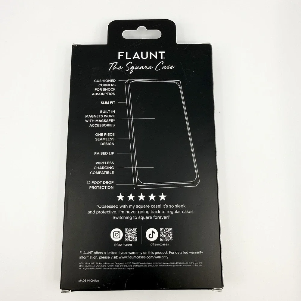 Square By Flaunt Case iPhone 17 PRO Brown Abalone Shell Pattern NEW SEALED